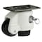 Foot Master Leveling Caster, 75 mm Nylon Wheel, 4 x 4-1/2 Plate, Swivel, 800 kg Cap, PU Foot Pad, Black GD-100-F-NYN-CUR-FBL-PUS - alternate 2